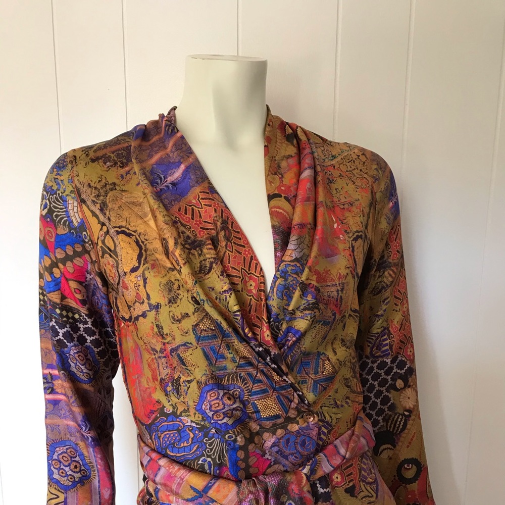 Multicolored Etro Silk Blouse Size 40